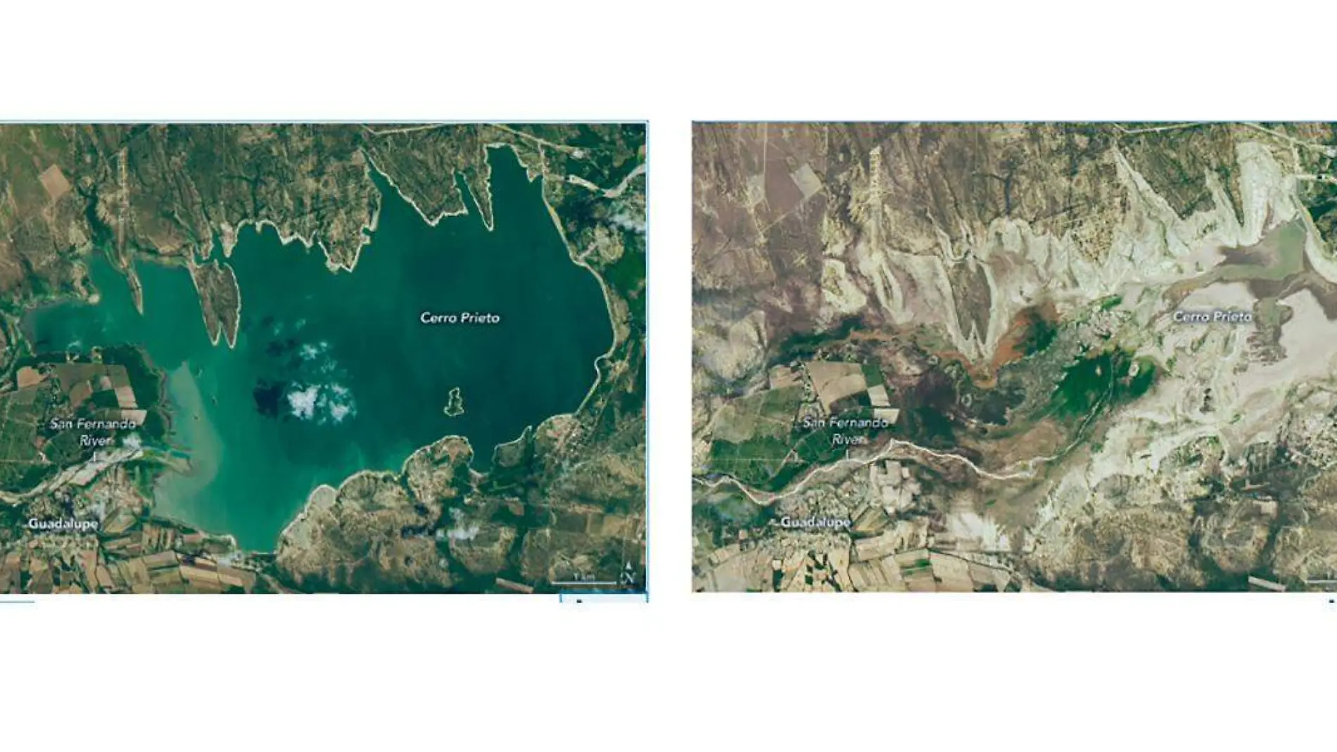 imagenes del embalse cierro prieto NASA